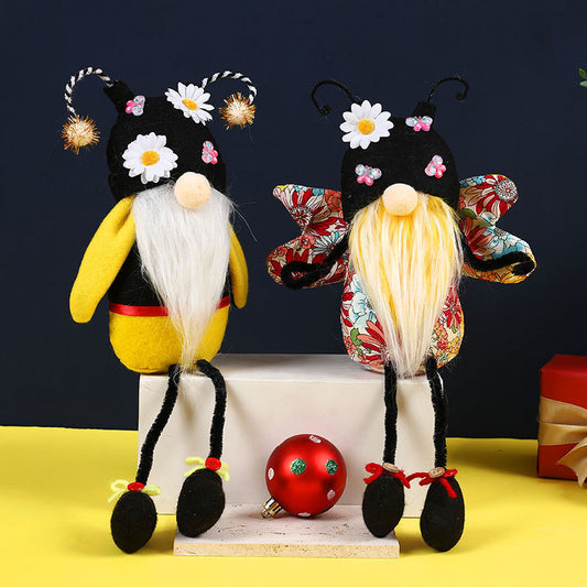 Bee Festival Flower Butterfly Long Legs Faceless Doll