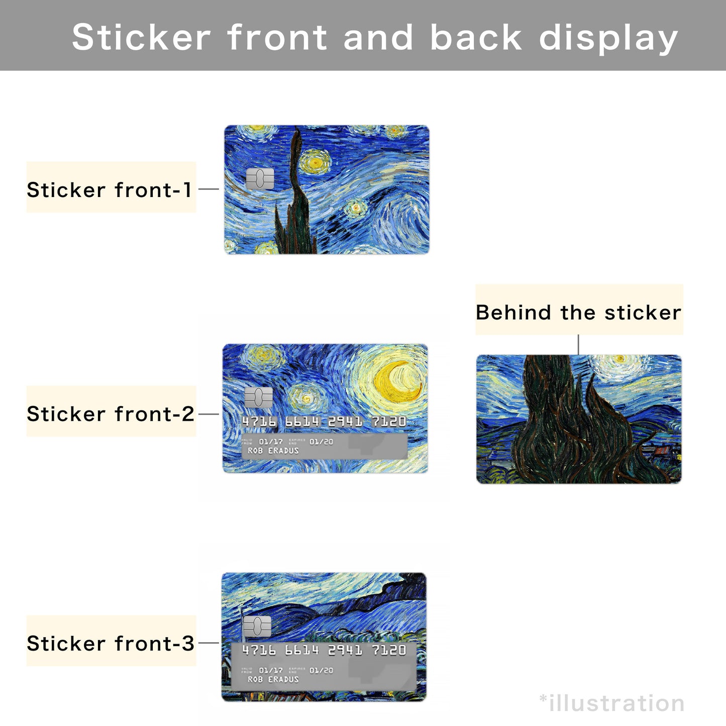 Top selling product suitable for credit card stickers, art decoration card stickers