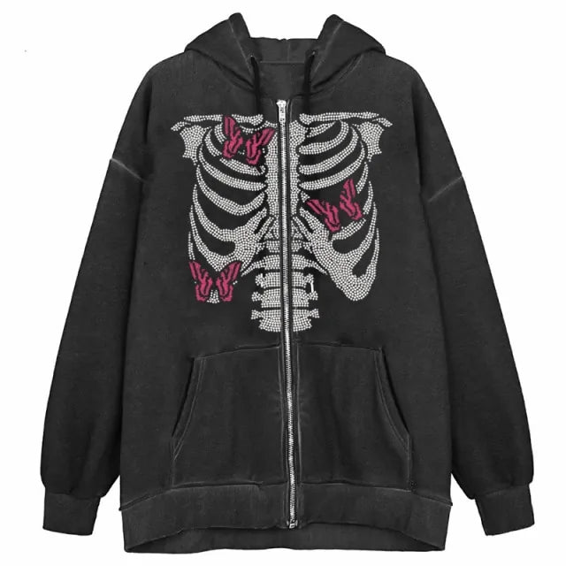 Hip-Hop Street Butterfly Hoodie For Women